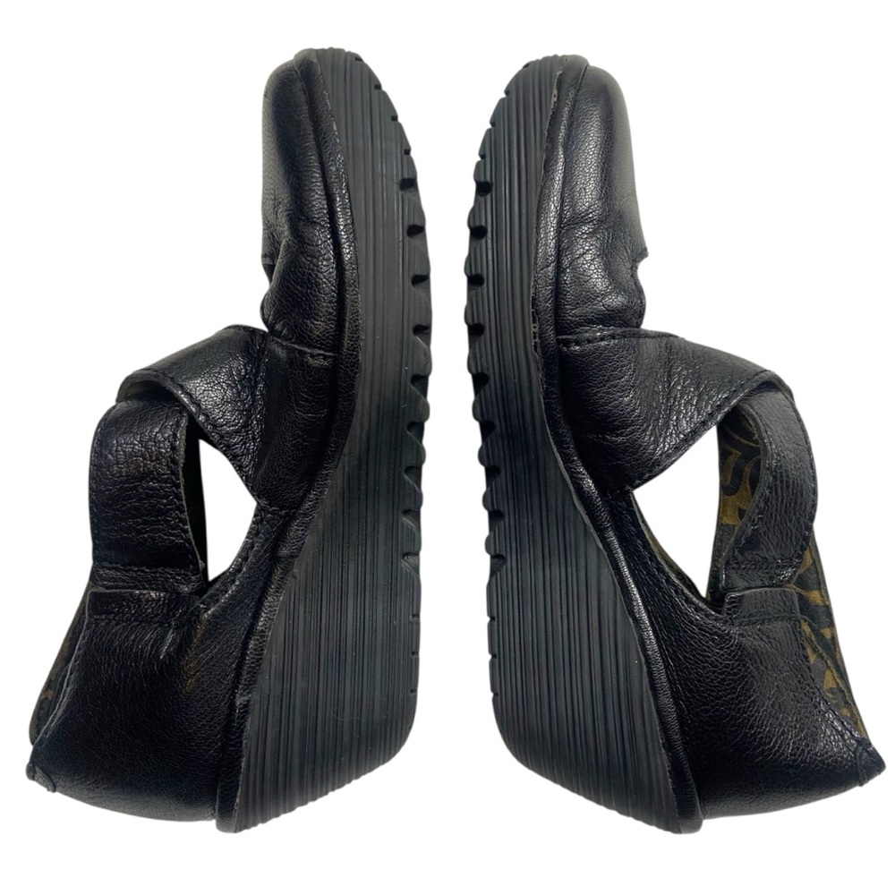 Fly London Yogo Women's Wedge Sandals - Black 9 9.5 40 - Picture 10 of 13